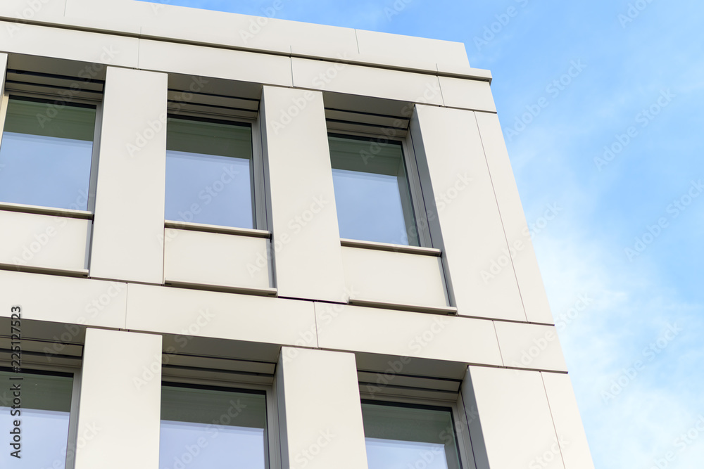 Side view of building with rectangular windows Side view of building with rectangular windows