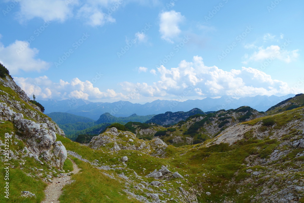 Landscape of Seven lakes valley in Triglav national park, Julian Alps, Slovenia