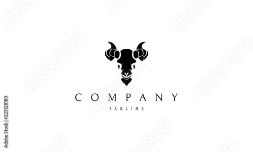 Black Goat vector logo image
