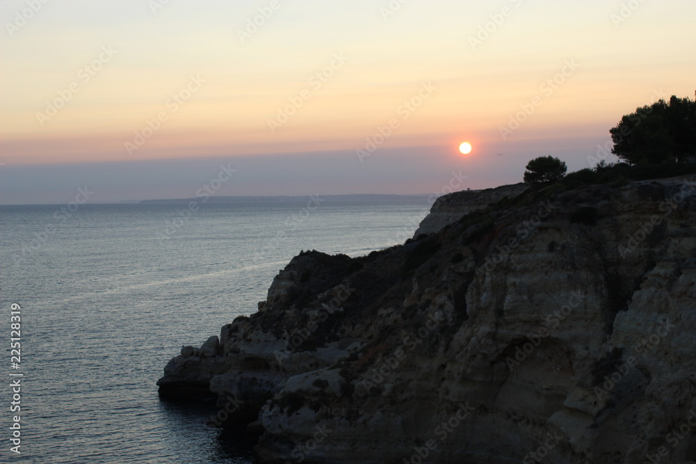sunset on coast sunset on coast