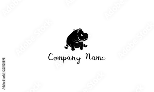 Hippo Baby vector logo image