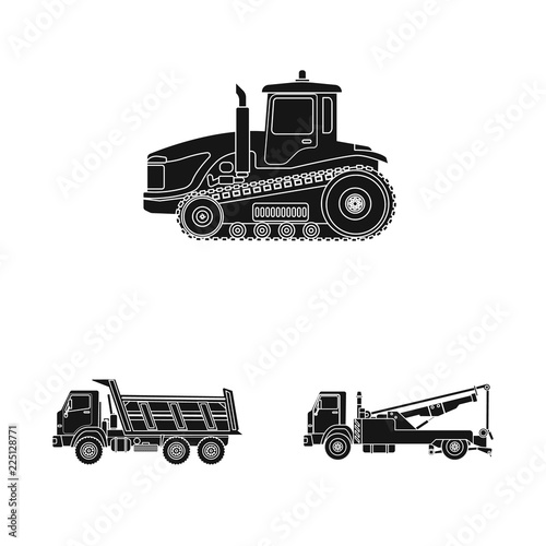 Vector illustration of build and construction symbol. Set of build and machinery stock symbol for web.