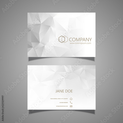 Low poly business card design