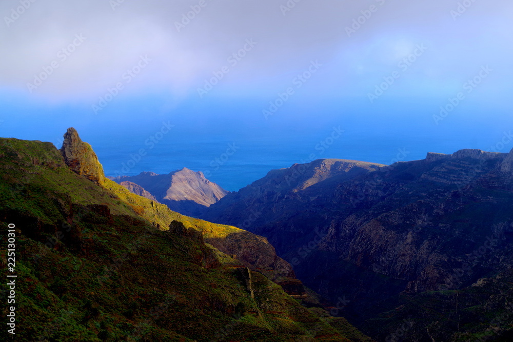 view of mountains in La Gomera