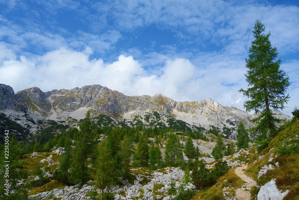 Landscape of Seven lakes valley in Triglav national park, Julian Alps, Slovenia