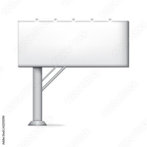 Outdoor blank billboard vector
