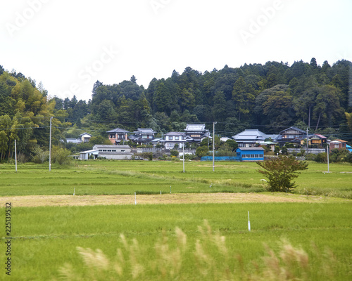 View train farmhouses in Japan
