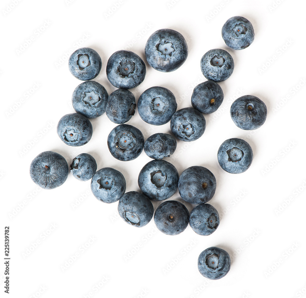 Group of fresh juisy blueberries