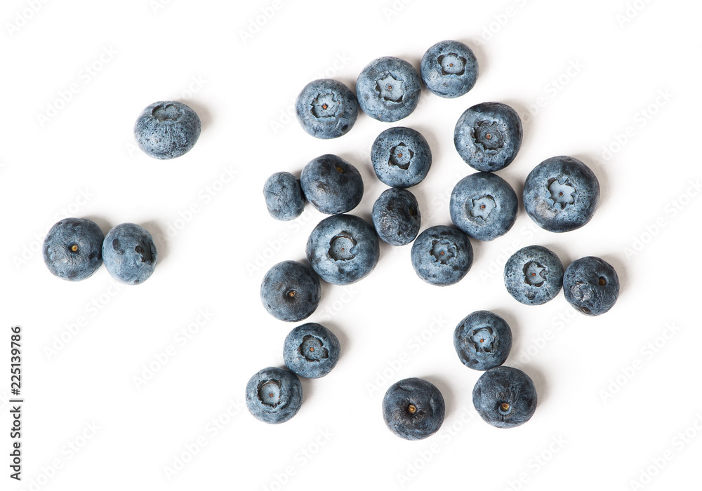 Group of fresh juisy blueberries