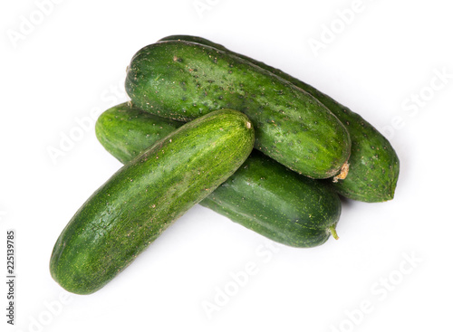 Group of natural cucumbers