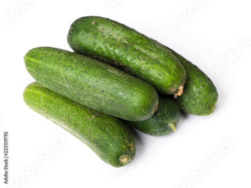 Group of natural cucumbers