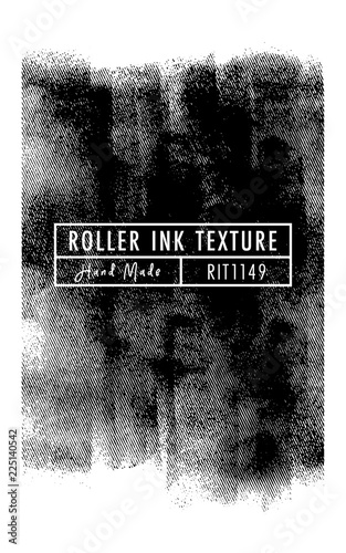 Halftone Roller Ink Vector Texture (Handmade)