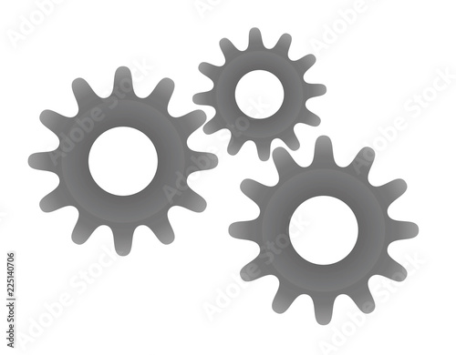 Metal gear. vector illustration