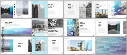Travel concept presentations design, portfolio vector templates with graphic elements on white. Multipurpose template for presentation slide, flyer leaflet, brochure cover, report, advertising.
