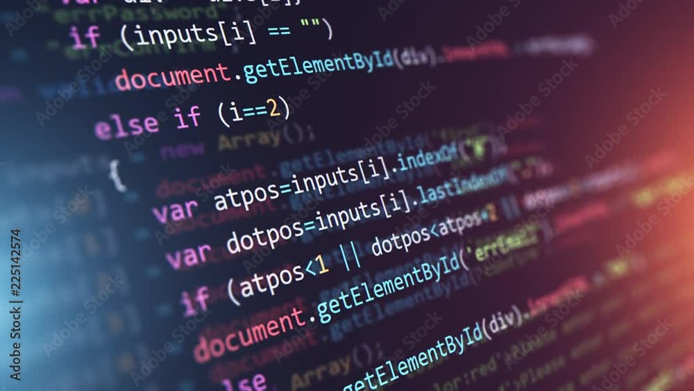 Programming source code abstract background
