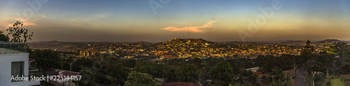 Elongated Views of Kampala as seen from Kololo hill at dusk 2