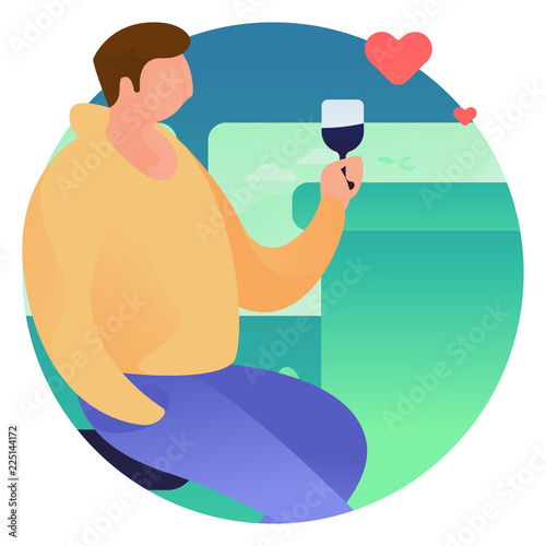 Man drinking at bar