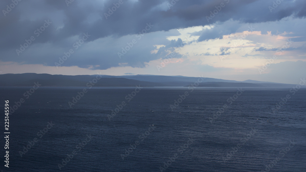 Panorama of the Adriatic Sea before the storm