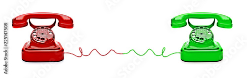 Telefon Verbindung Rot Grün