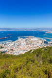 Gibraltar Hafen Port Meer Mittelmeer Hochformat Urlaub Übersicht Stadt