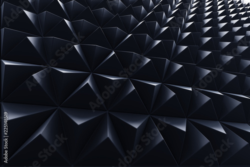 Abstract dark background of polygonal triangle shape
