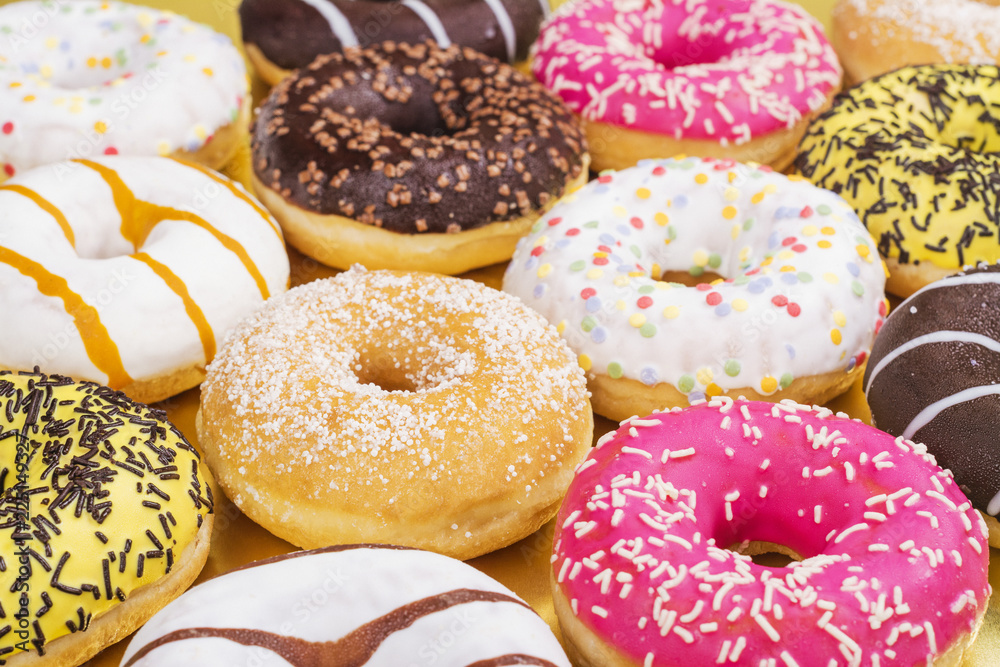 Mix of colorful doughnuts Mix of colorful doughnuts