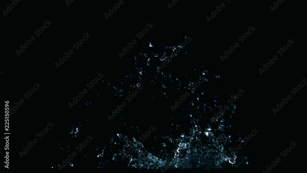 Close-up water splash. 3d slow motion. Alpha channel Close-up water splash. 3d slow motion. Alpha channel