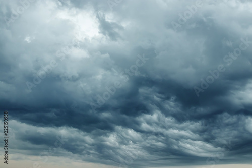 Storm clouds with contrast between dark gray and white that threaten a heavy rain. copy space © Aliaksandr Marko