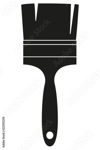 Black and white paint brush silhouette