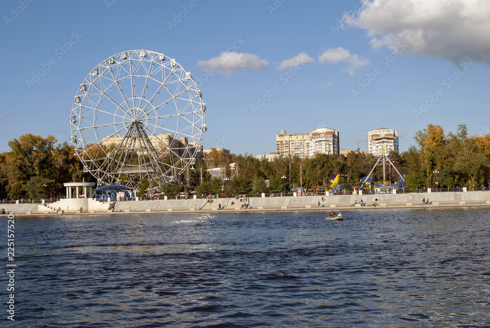 City quay. Amur river. Khabarovsk. Russia