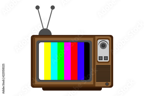 Televisión antigua de tubo. 