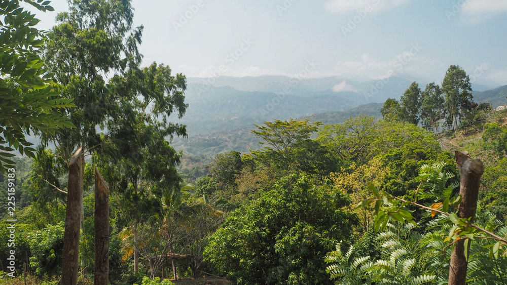 Obraz premium view of the sierra nevada a mountain range in colombia