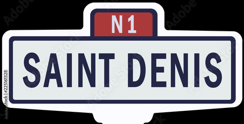 SAINT DENIS - Ancien panneau entrée d'agglomération