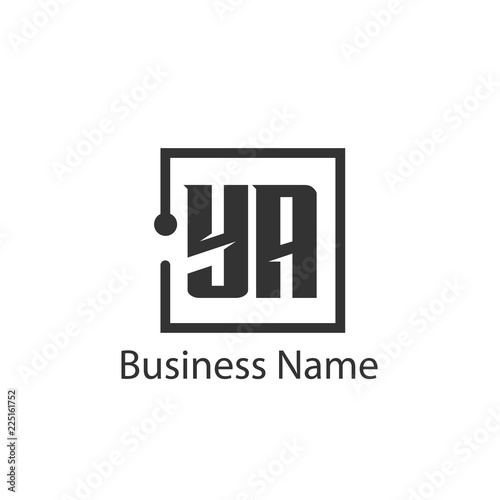 Initial Letter YA Logo Template Design