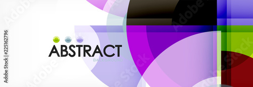 Abstract background bright circles geometric design