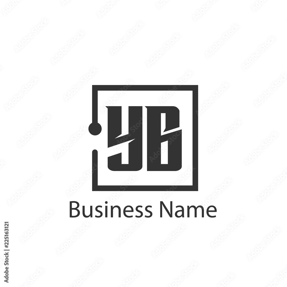 Initial Letter YB Logo Template Design Initial Letter YB Logo Template Design