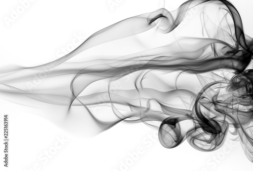 Black and white smoke abstract on white background  fire design
