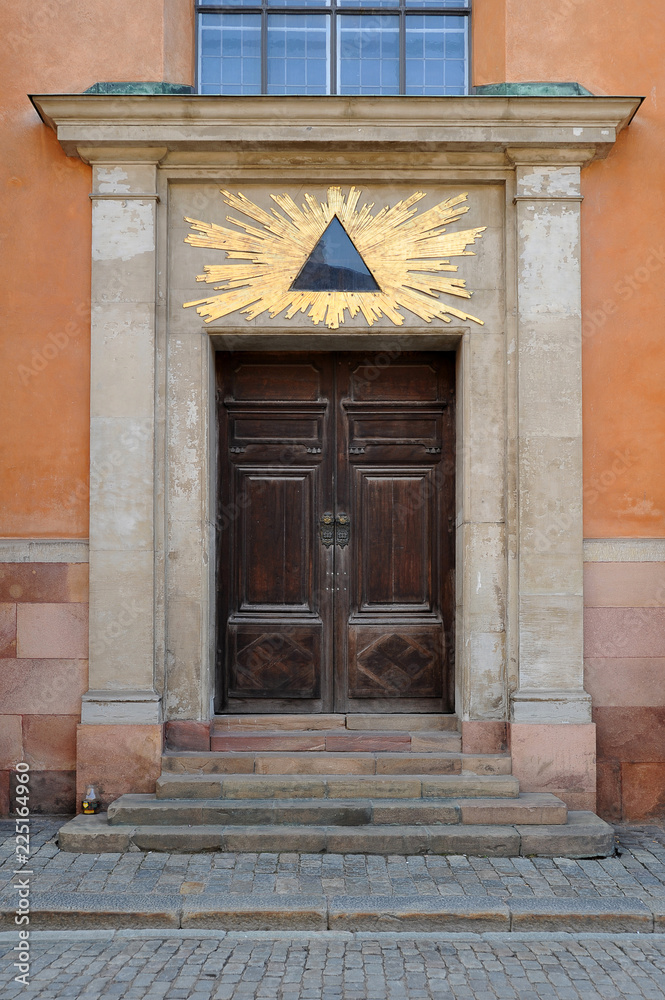 old Church door in Stockholm