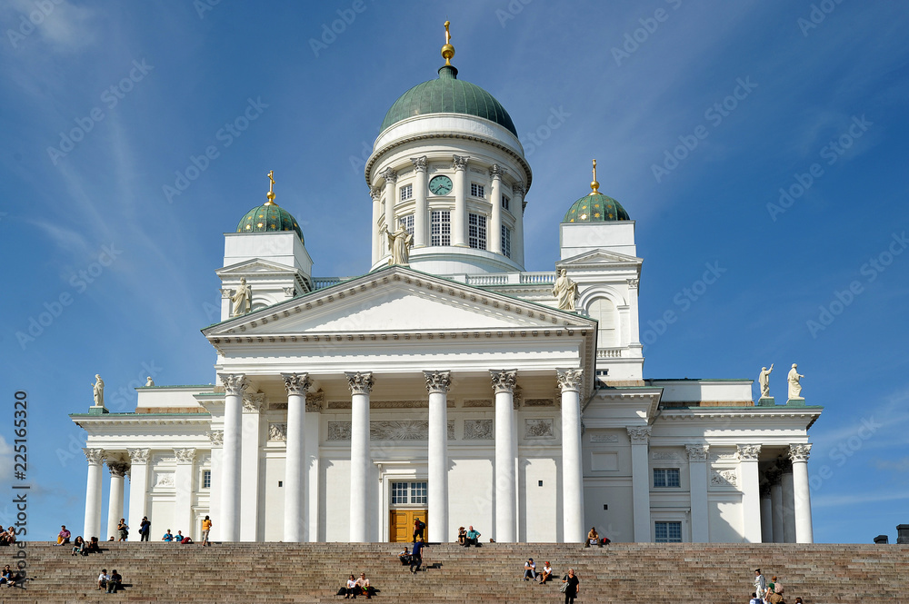 Helsinki Cathedral  in a beautiful summer day