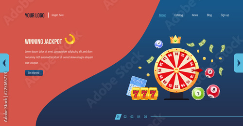 Winning jackpot. Casino jackpot winner. Big win jackpot. Lucky, success.