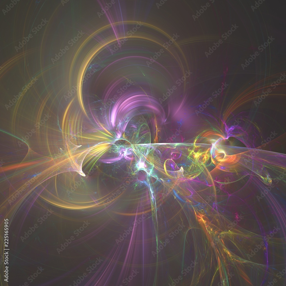 Obraz premium Fractal Expanding Energy Abstract Background
