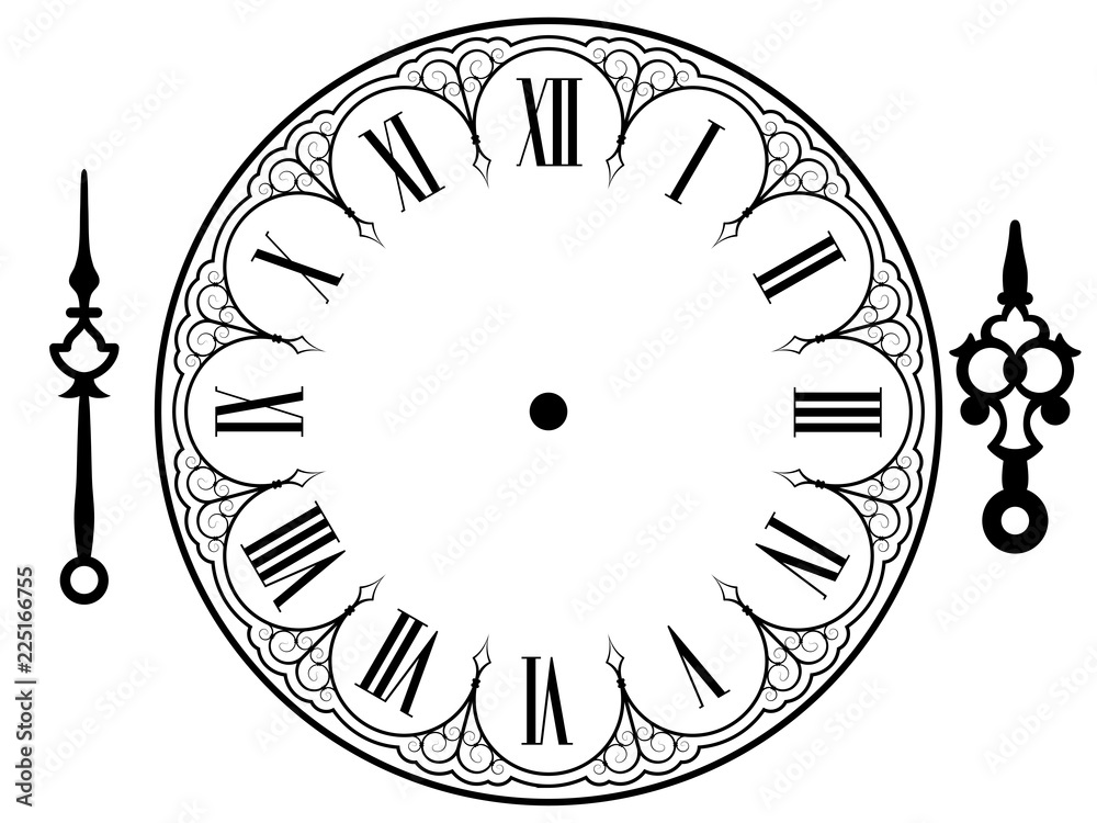 Vector vintage clock