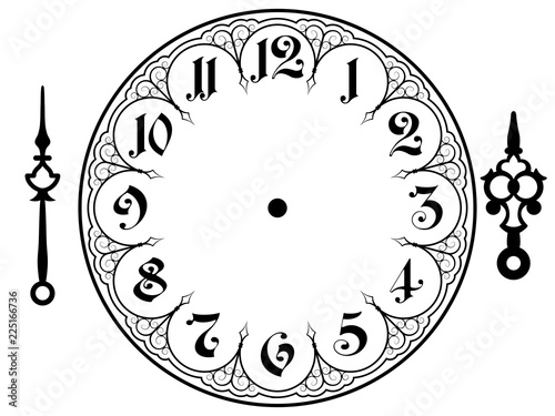 Vector vintage clock