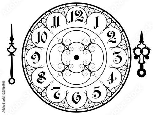 Vector vintage clock