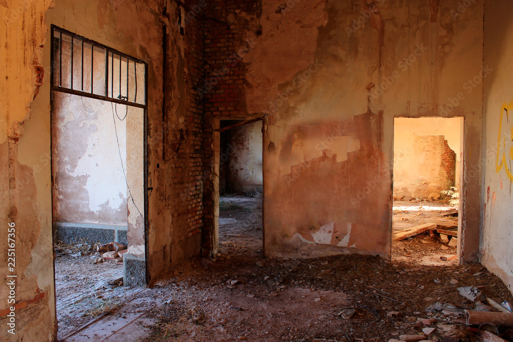 Abandoned railway station in Albacete.