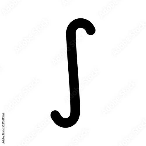 Indefinite integral symbol glyph icon