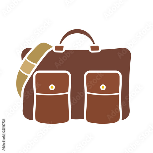 Men's bag glyph color icon