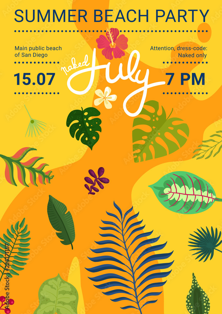 Fototapeta premium Tropical Plants Poster