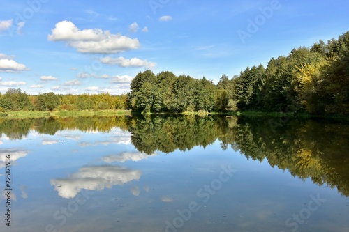 lake with clouds