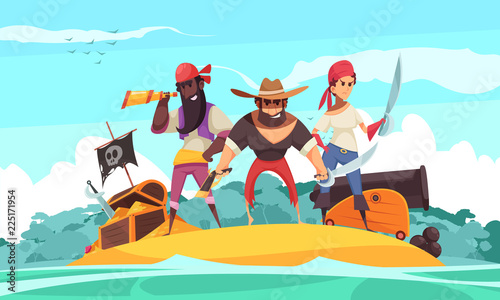 Pirates At Sea Composition